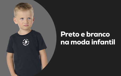 Preto e branco na moda infantil